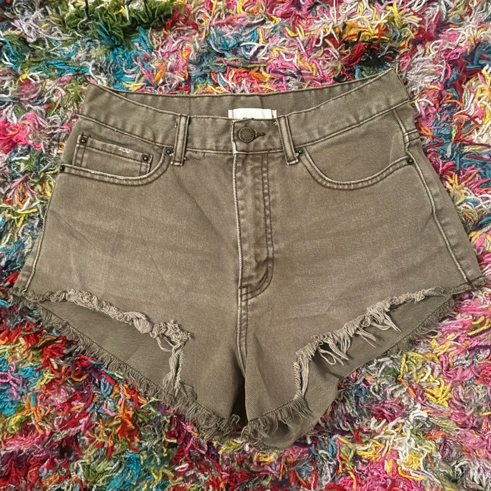 Urban Outfitters BDG green cheeky denim short